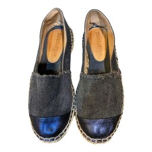 Mint & Rose Amalfi Navy Flats (Anthropologie) Size EU 38 = US 7 EUC